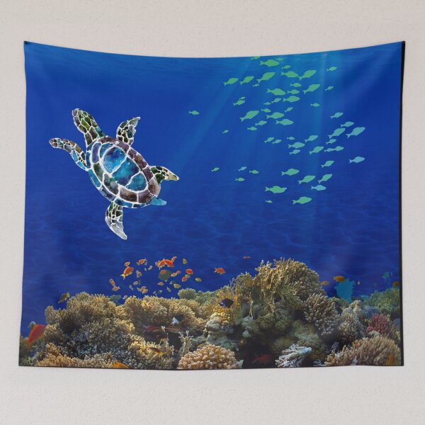 Item preview, Sea Turtle Underwater Scene designed and sold by HappyLifeCreate.