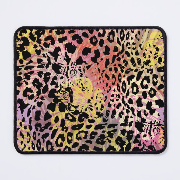 Item preview, Leopard skin black spots on multicolored tropic seamless pattern designed and sold by Yulia Chepurova.