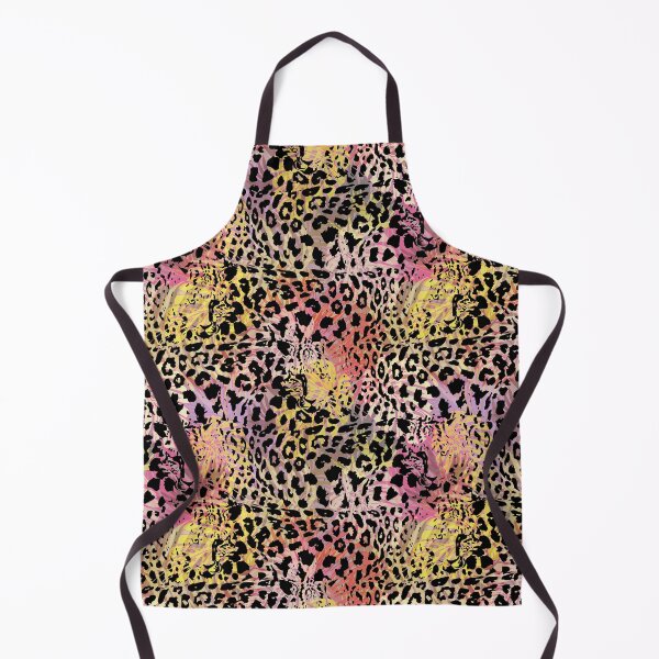 Item preview, Leopard skin black spots on multicolored tropic seamless pattern designed and sold by Yulia Chepurova.