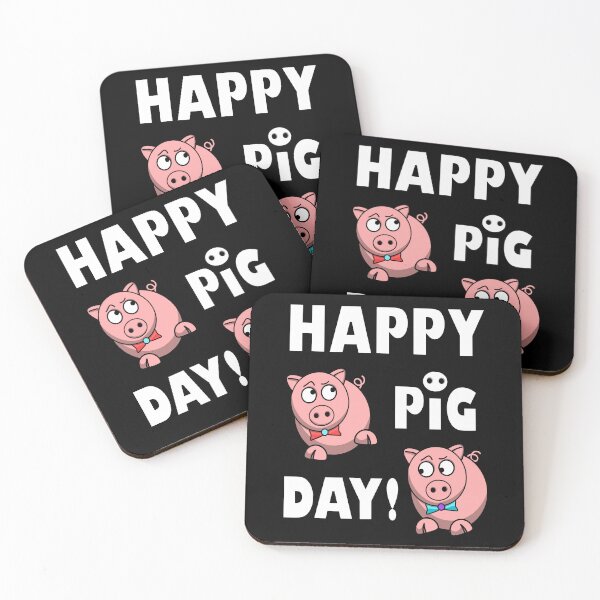 Item preview, Happy National Pig Day Cute Pink Piggies For Pig Lovers designed and sold by krysoth.