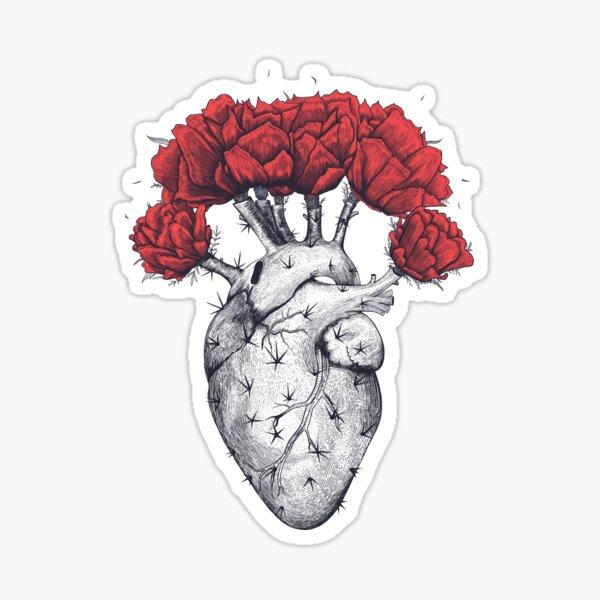 Cactus heart Sticker
