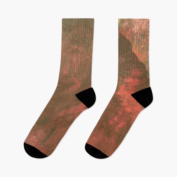 Item preview, Abstract Tribal Profile-Acrylic Abstract With Orange, Dry Green and Salmon designed and sold by TessAndre.
