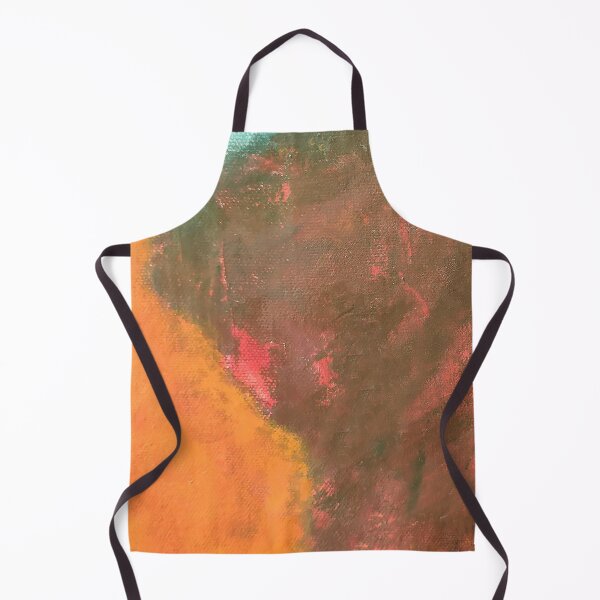 Item preview, Abstract Tribal Profile-Acrylic Abstract With Orange, Dry Green and Salmon designed and sold by TessAndre.