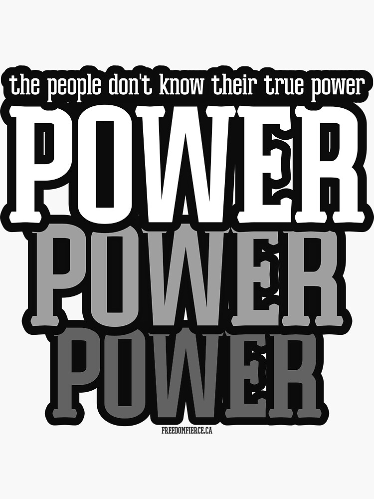 "People Power design by FreedomFierce.ca" Sticker for Sale by