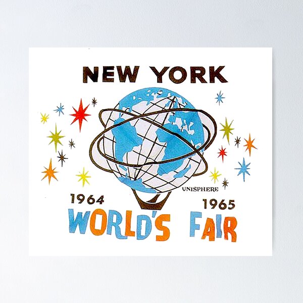 Vista previa del artículo con la obra «Cartel de la Feria Mundial de Nueva York de 1964, cartel vintage, Unisphere, Flushing Meadows, NYC, carteles de viaje vintage, MCM, Mid Century Modern», diseñado y vendido por Nostrathomas66.
