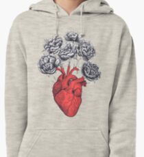 Heart with peonies Pullover Hoodie