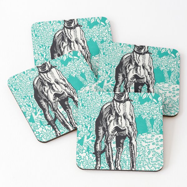 Item preview, Greyhound Woodcut print by Moriz Jung designed and sold by blackdogshop.