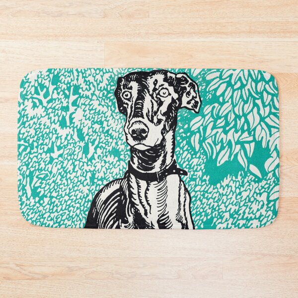 Item preview, Greyhound Woodcut print by Moriz Jung designed and sold by blackdogshop.