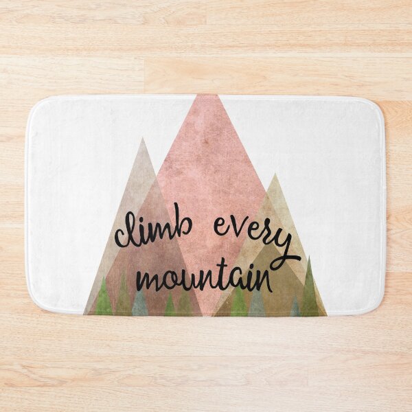Item preview, climb every mountain (pink) designed and sold by wanderingtype.