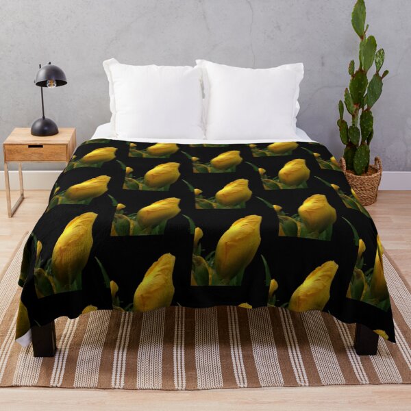Item preview, Yellow Iris Bud on Black, Soft Light designed and sold by GladBlackLamb.