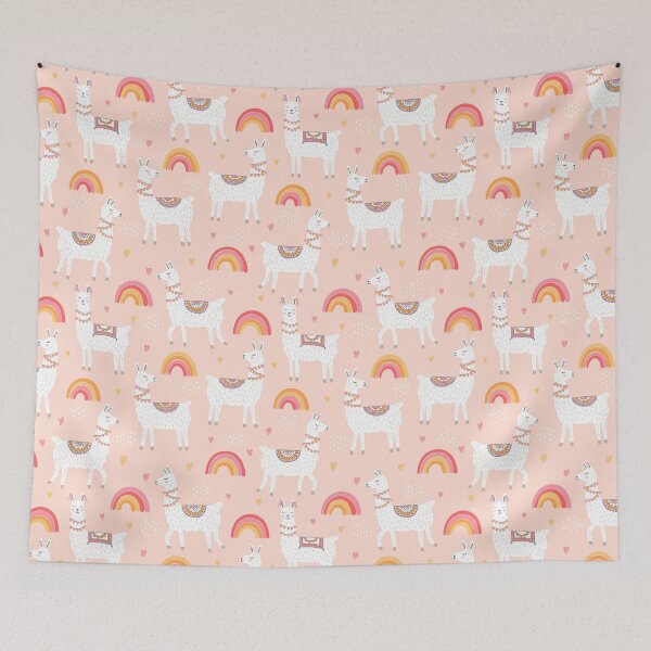 Item preview, Llama and Rainbow Pattern designed and sold by MehranZetzsche.