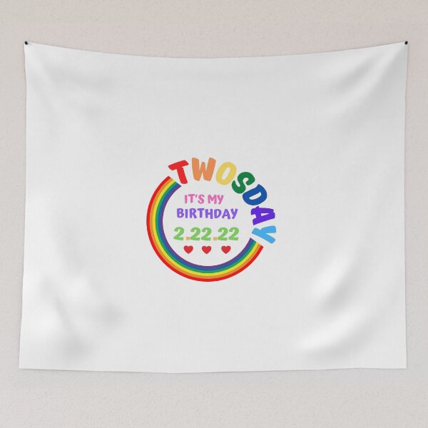 Item preview, Twosday It Is My Birthday rainbow designed and sold by EsraaBaniOdeh.
