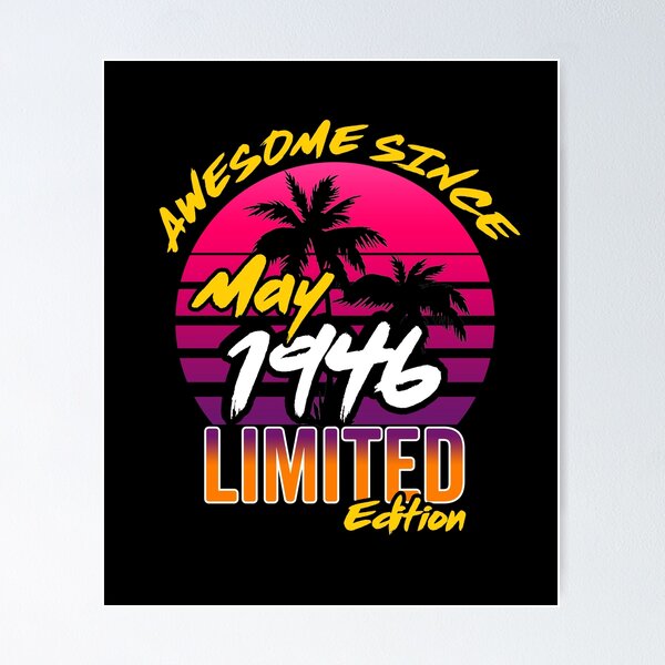 Item preview, Vintage Birthday 76th Gift: Awesome Since May 1946 designed and sold by AMINE  ★★★★★.