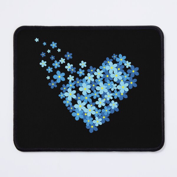 Item preview, Blue flowers in a cute heart designed and sold by beautifulworld9.