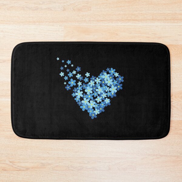 Item preview, Blue flowers in a cute heart designed and sold by beautifulworld9.