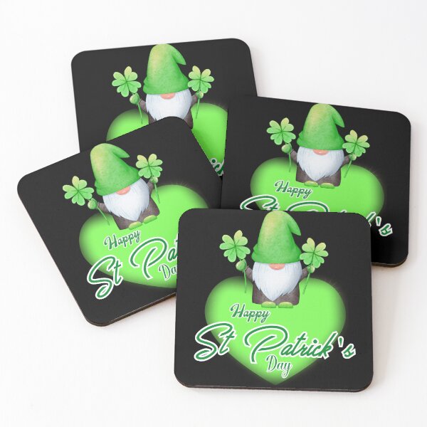 Item preview, Gnome Love Funny St Patrick Day Irish Gnome Holding Shamrock with green heart designed and sold by Havic  Tees.