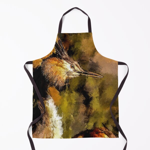 Item preview, Great Crested Grebe Podiceps Cristatus, Cute Great Crested Grebe Chick, Beautiful Aquatic Birds, Great Crested Grebe Drawing designed and sold by Paintcorner.