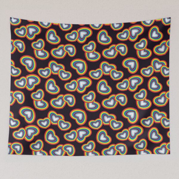 Item preview, LGTB Hearts, black background. designed and sold by AlmudenaLopez.