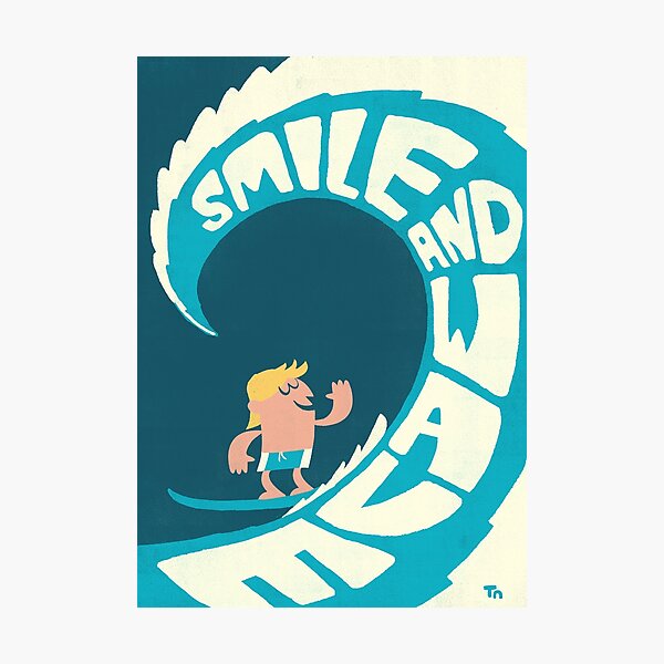 Smile and Wave Photographic Print