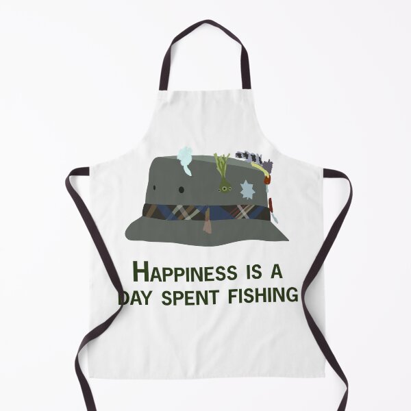 Item preview, Happiness is a day spent fishing (Fishing Hat) designed and sold by SowCow.