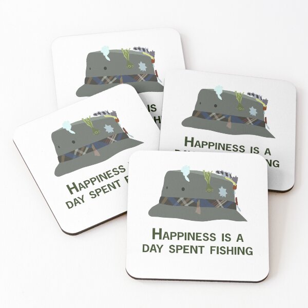 Item preview, Happiness is a day spent fishing (Fishing Hat) designed and sold by SowCow.