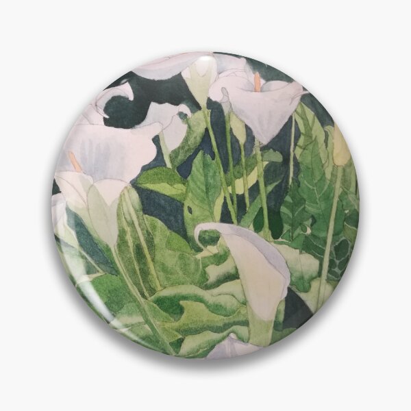 Item preview, White Calla lilies watercolour painting  designed and sold by esvb.