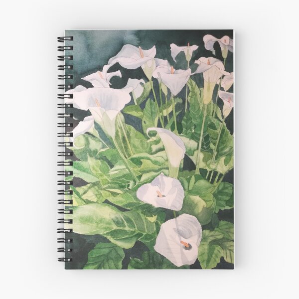 Item preview, White Calla lilies watercolour painting  designed and sold by esvb.
