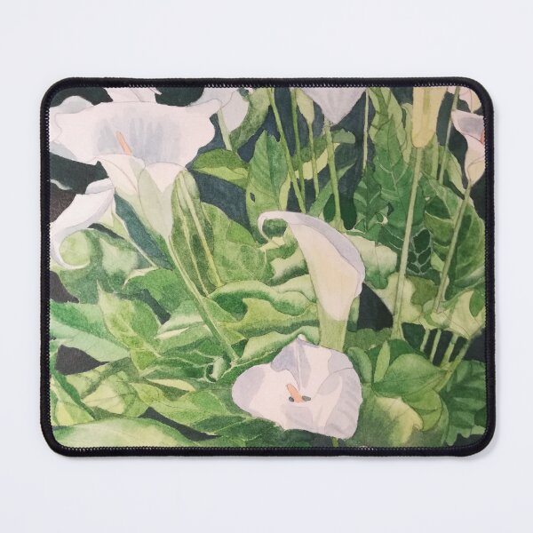 Item preview, White Calla lilies watercolour painting  designed and sold by esvb.