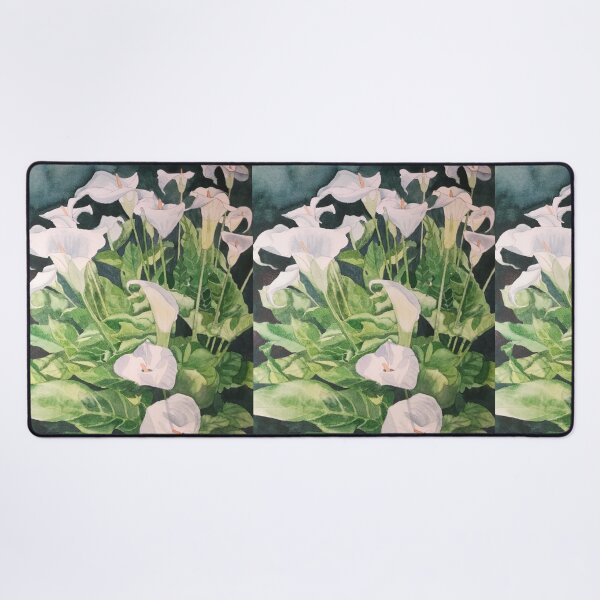 Item preview, White Calla lilies watercolour painting  designed and sold by esvb.