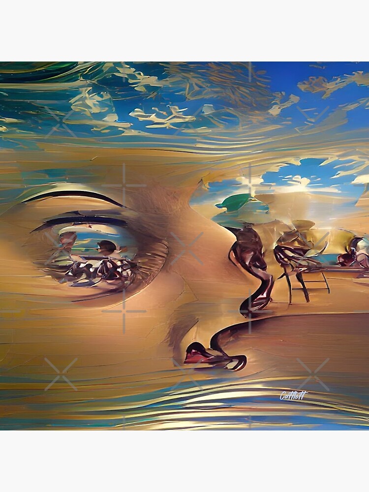 Salvador Dali Tribute - Trippy Face Landscape Dream - Dali Art
