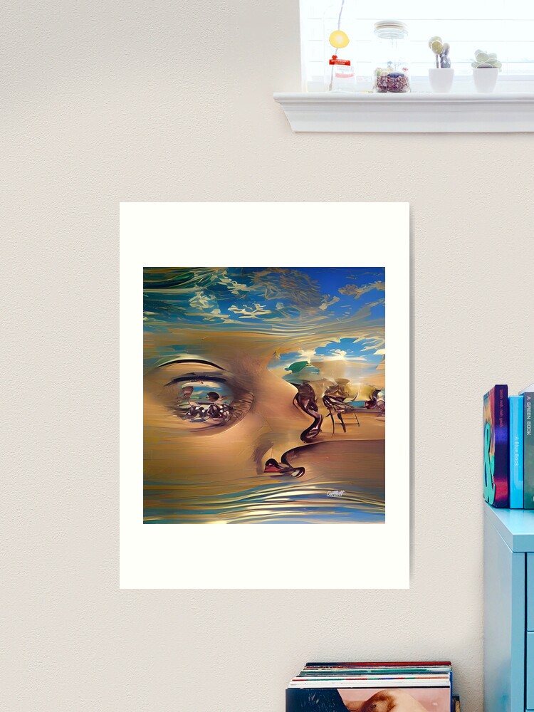 Salvador Dali Tribute - Trippy Face Landscape Dream - Dali Art