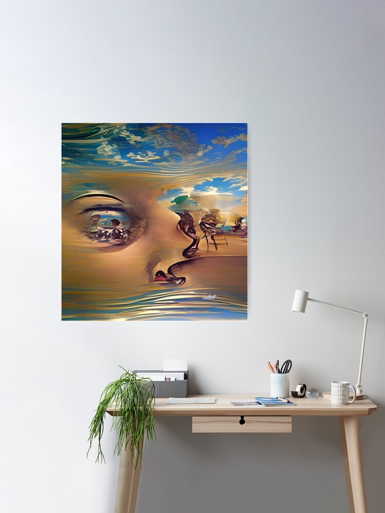 Salvador Dali Tribute - Trippy Face Landscape Dream - Dali Poster for Sale  by CattlettArt