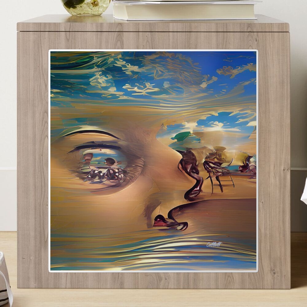 Salvador Dali Tribute - Trippy Face Landscape Dream - Dali Art