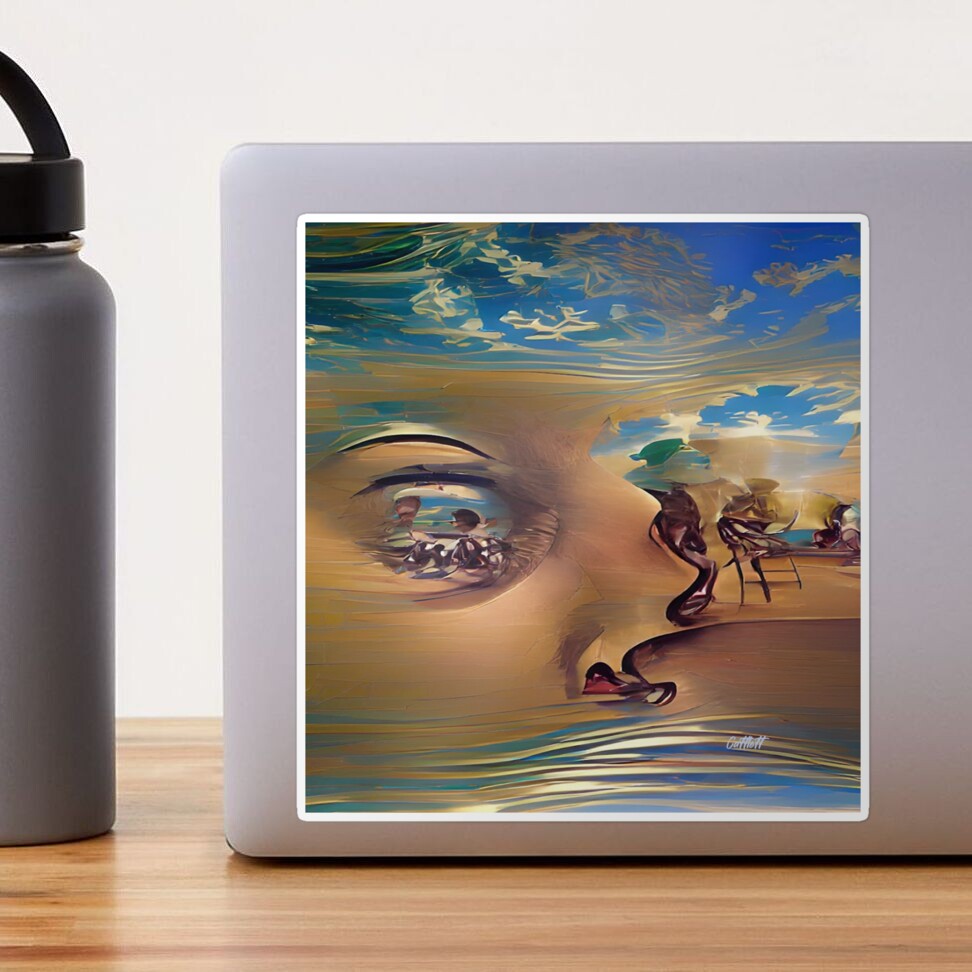 Salvador Dali Tribute - Trippy Face Landscape Dream - Dali Art