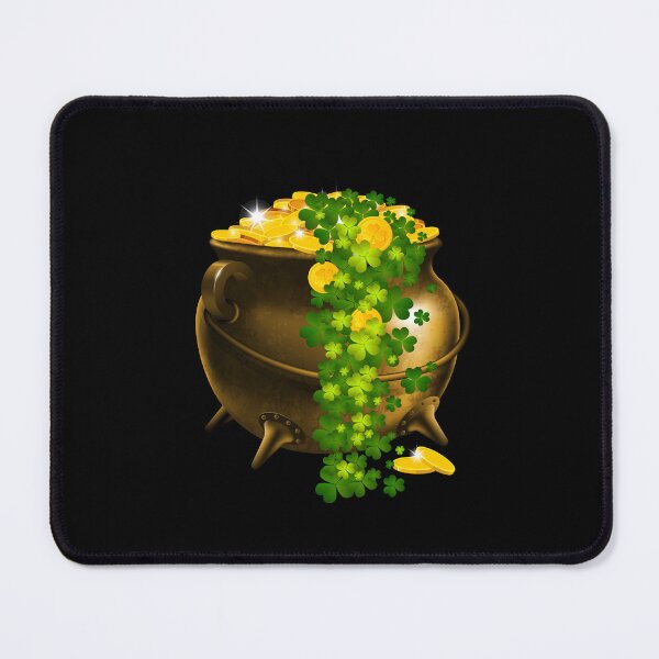 Item preview, My Lucky Pot of Gold (on Black) designed and sold by PawsitiveMum.