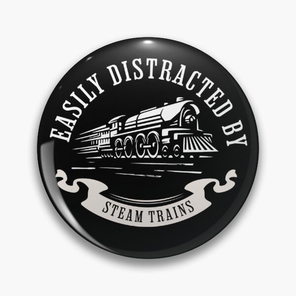 Item preview, Easily Distracted by Steam Trains for Railroad Modeller or who Loves Steam Engines or to Play Trains designed and sold by TheTrainRoom.
