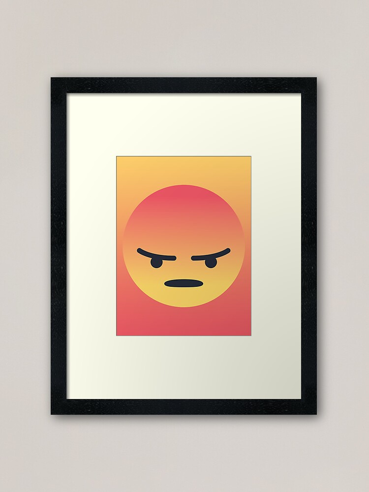Facebook Angry Reaction Angery Meme V2 Framed Art Print By