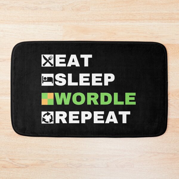 Item preview, EAT SLEEP WORDLE REPEAT word designed and sold by Yalisso.