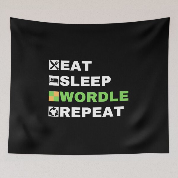 Item preview, EAT SLEEP WORDLE REPEAT word designed and sold by Yalisso.