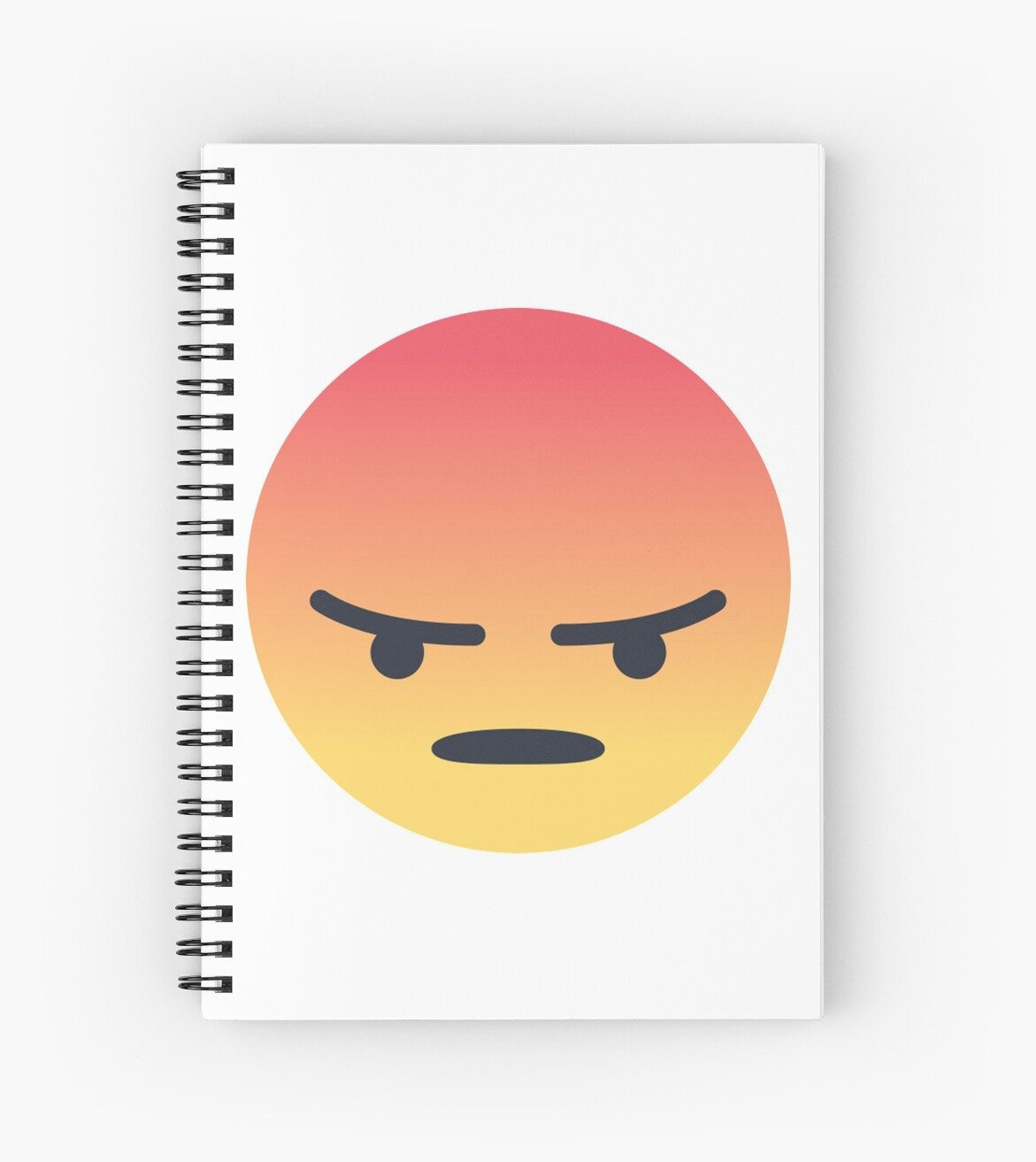 Facebook Angry Reaction Angery Meme V2 Spiral Notebooks By