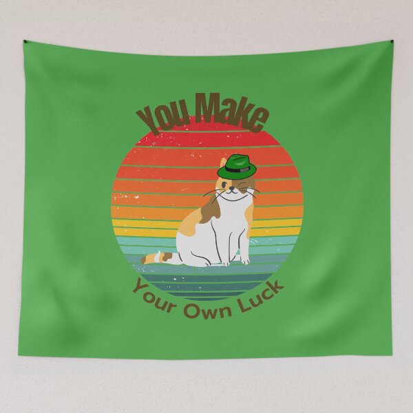 Item preview, You Make Your Own Luck - Irish Cat with Grunge Sunset designed and sold by Mechanical-Artt.