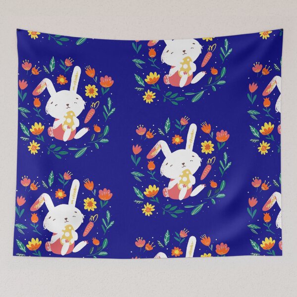 Item preview, Super cute easter bunny with flowers. designed and sold by benjielwarro.