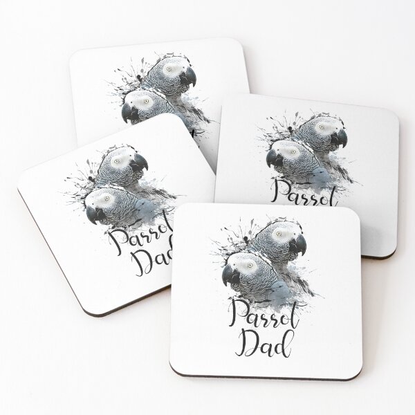 Item preview, Color Splatter African Grey Parrot Dad White designed and sold by Alienphysique.