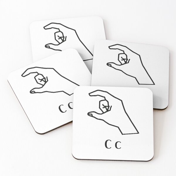 Item preview, Copy of bsl alphabet letterC,finger spelling designed and sold by amy greaves.