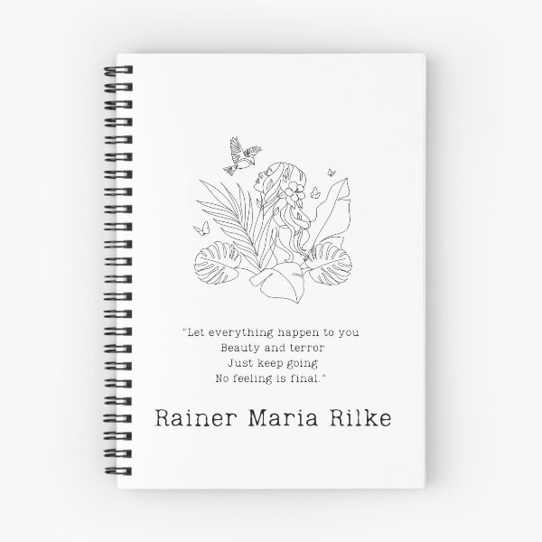 Item preview, "No feeling is final" - Rainer Maria Rilke designed and sold by BookberryGarden.