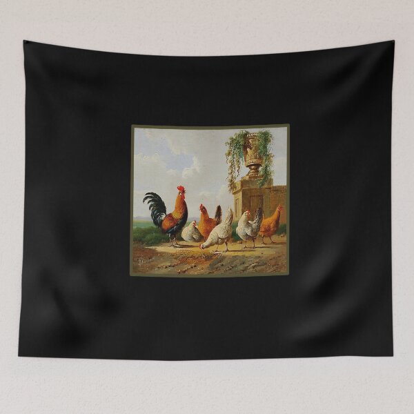 Item preview, Vintage Rooster and His Flock - Book Illustration from 1800's designed and sold by MountMercantile.