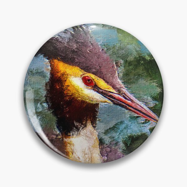Item preview, Great Crested Grebe Podiceps Cristatus, Cute Great Crested Grebe Chick, Beautiful Aquatic Birds, Great Crested Grebe Drawing designed and sold by Paintcorner.