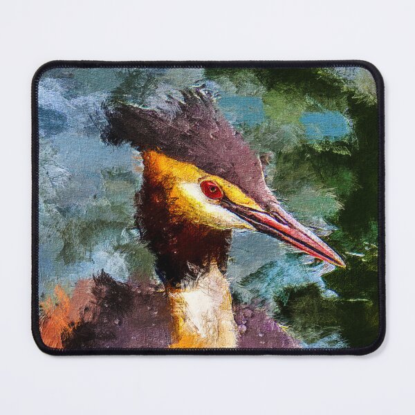 Item preview, Great Crested Grebe Podiceps Cristatus, Cute Great Crested Grebe Chick, Beautiful Aquatic Birds, Great Crested Grebe Drawing designed and sold by Paintcorner.