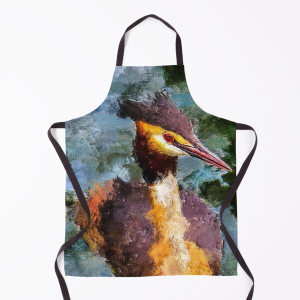 Item preview, Great Crested Grebe Podiceps Cristatus, Cute Great Crested Grebe Chick, Beautiful Aquatic Birds, Great Crested Grebe Drawing designed and sold by Paintcorner.