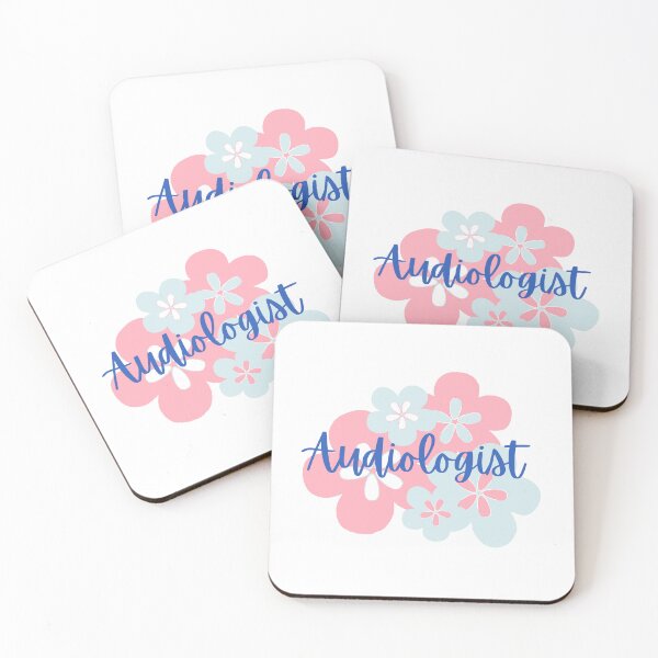 Item preview, Audiologist in Pink and Blue Floral Bloom designed and sold by Hear4theEars.